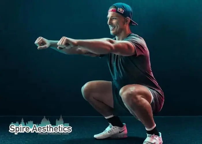 Image of man build leg muscle Sunninghill through exercise