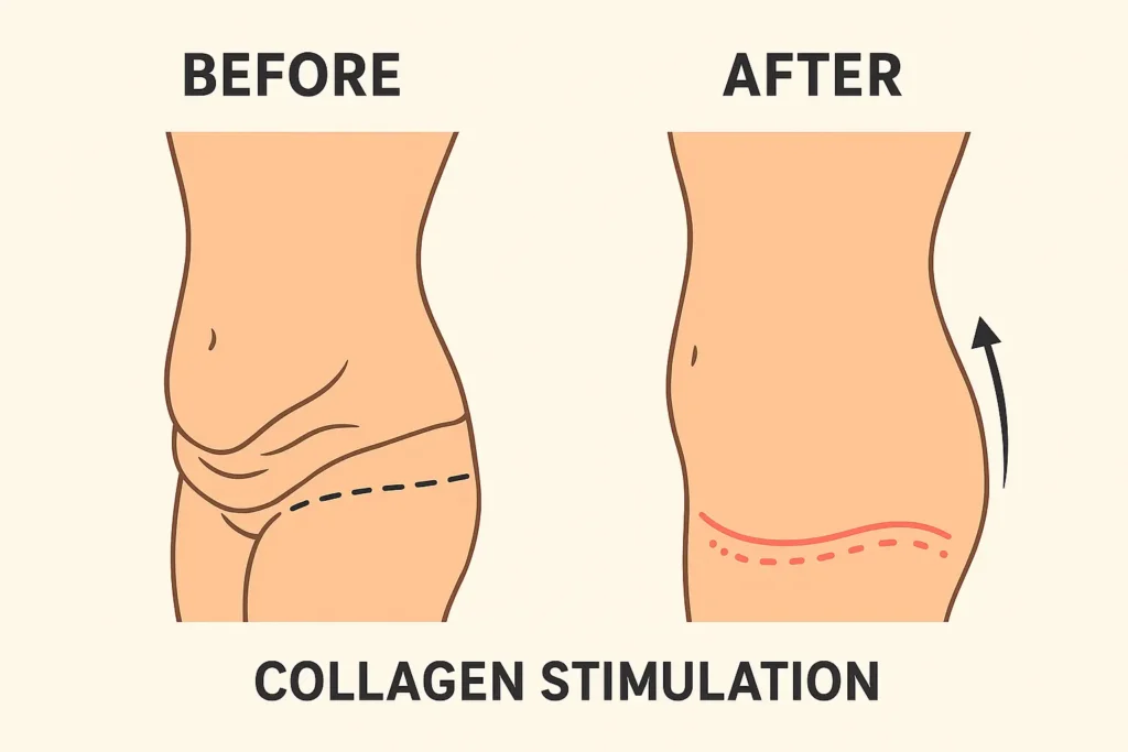 Before and after results for sagging skin after weight loss injections Sunninghill