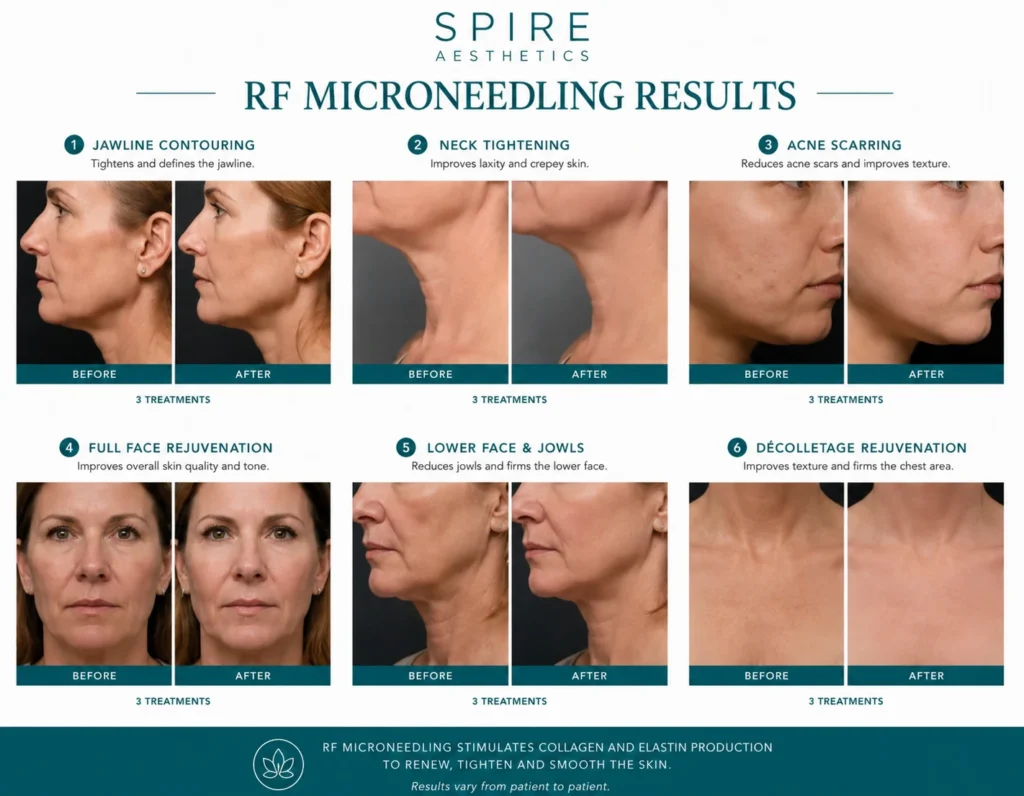 RF Microneedling Skin tightening Sunninghill results