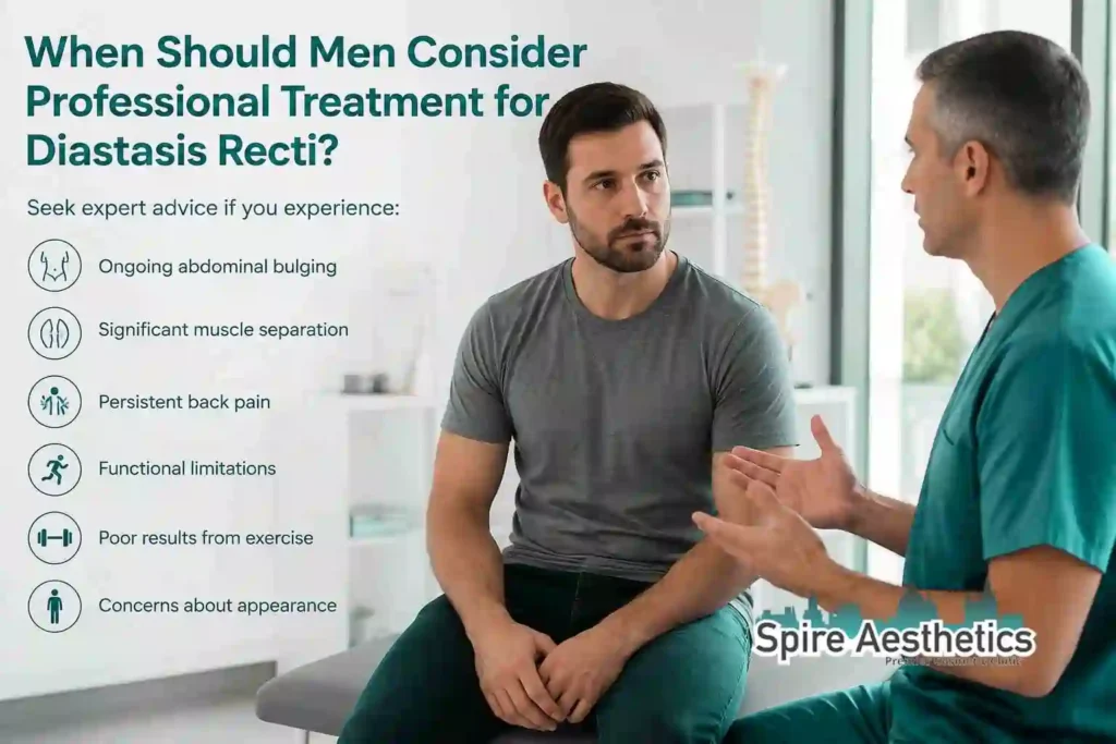 When Should Men Consider Professional Treatment for Diastasis Recti Sunninghill?